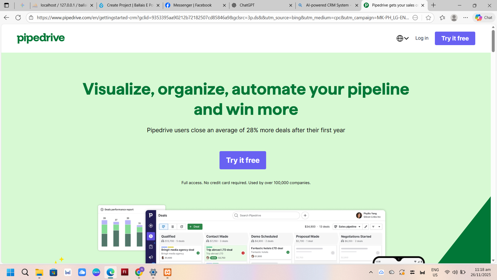 AI-driven CRM dashboard interface
